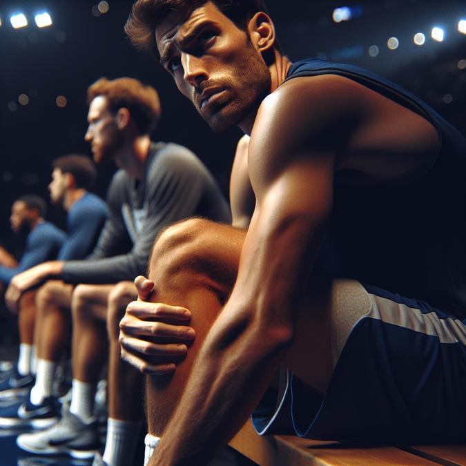 Austin Reaves cedera betis kiri bersama Los Angeles Lakers di pinggir lapangan