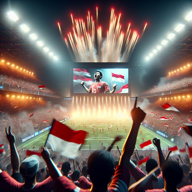 Piala Dunia 2026 disiarkan gratis TVRI dengan penonton Indonesia bersorak di depan layar besar