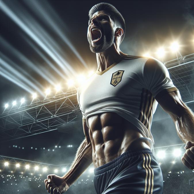 Cristiano Ronaldo merayakan gol mengejar rekor Ronaldo 1000 gol