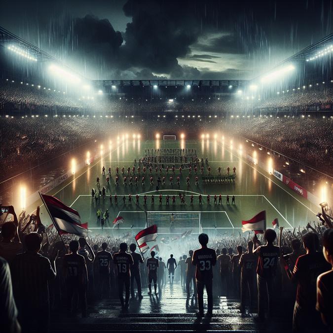 Suasana panas derby Persija Persib di stadion penuh suporter